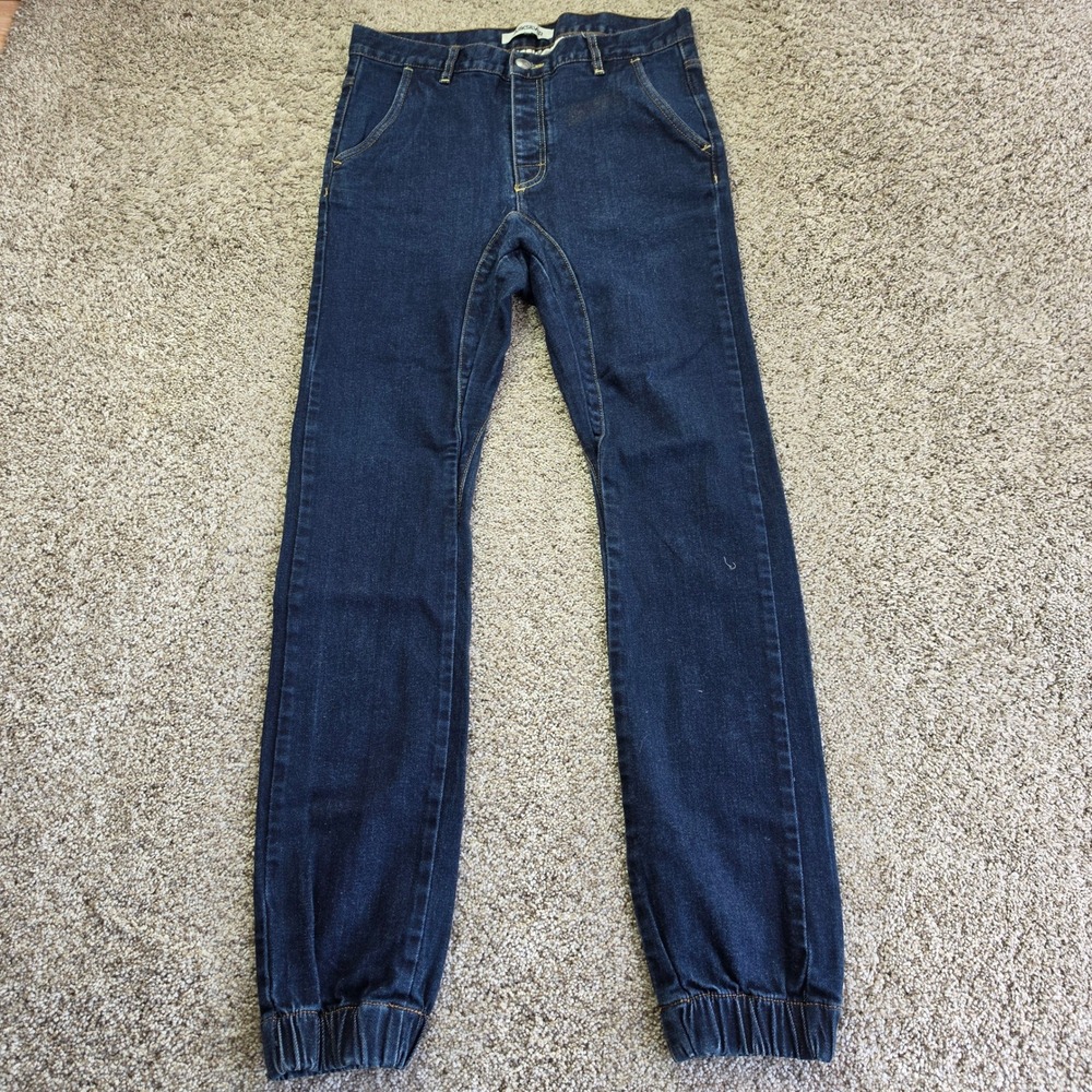 Quiksilver The Fonic Fix Mens 32 Dark Wash Stretch Denim Jogger Pants Surfing